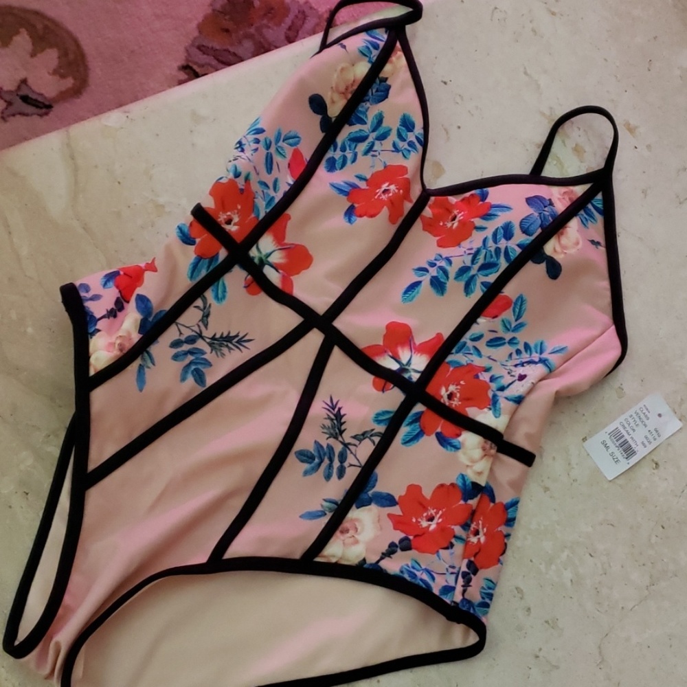 Pac Sun floral swimsuit Small NWT